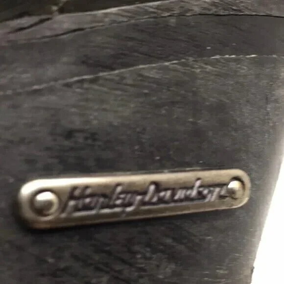 Harley-Davidson Ladies Black Leather Motorcycle Riding Boots Size 8M USA Made - Picture 4 of 16